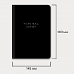 Ежедневник недатированный с резинкой А5 145х203 мм, BRAUBERG, твердый, 128 л., "Minimal", черный, 116284