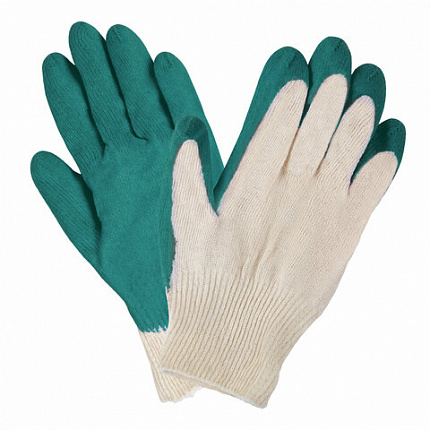 Перчатки хлопчатобумажные износостойкие ОДИНАРНЫЙ облив, 13 класс, КОМПЛЕКТ 100 ПАР, LAIMA ЛЮКС, 608672