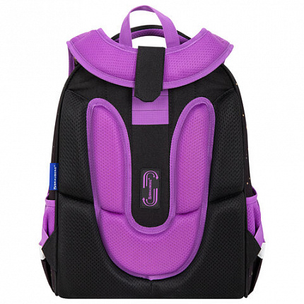 Ранец BRAUBERG ORIGINAL, 2 отделения, с брелком, "Galactic cat", 38х29х16 см, 274403