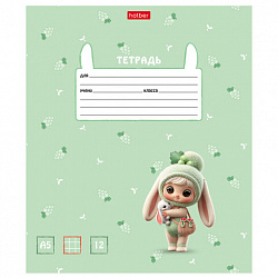 Тетрадь 12л. HATBER клетка, рельефный картон, Berri-Фрутоняшки (микс в спайке), 09486, 12Т5тВ1