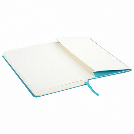 Блокнот А5 (130х210 мм), BRAUBERG ULTRA, балакрон, 80 г/м2, 96 л., клетка, бирюзовый, 113039