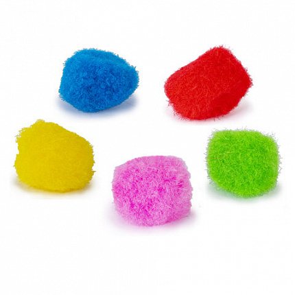 Помпоны для творчества, 5 цветов, 25 мм, 30 шт., ОСТРОВ СОКРОВИЩ, 661424