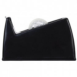 Диспенсер для клейкой ленты шириной до 26 мм, ЧЕРНЫЙ (лента в подарок!), утяжеленный большой, BRAUBERG, 701459