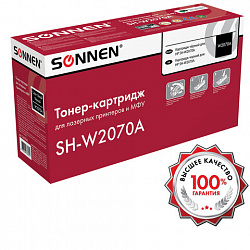 Картридж лазерный SONNEN (SH-W2070A) для HP CLJ 150/178 ВЫСШЕЕ КАЧЕСТВО, черный, 1000 страниц, 363966