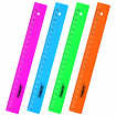 Линейка пластиковая 20 см, ПИФАГОР, неоновая, ассорти, 210788