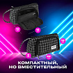 Пенал-косметичка BRAUBERG с ручкой, 1 откидная планка, полиэстер, 22x10х8 см, "Checkered black", 271559