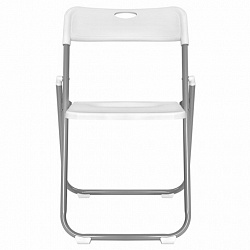 Стулья складные BRABIX "Golf Lite CF-017", КОМПЛЕКТ 4 шт., серебристый каркас, пластик, белый, 533035