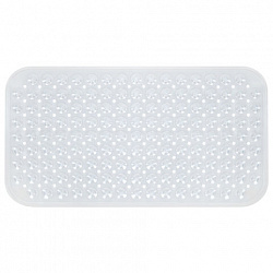 Коврик для ванны противоскользящий 70х38 см, "Полусферы", прозрачный, ПВХ, присоски, PRIMILA (ПРИМИЛА), 700382