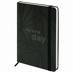 Ежедневник недатированный с резинкой А5 145х203 мм, BRAUBERG, твердый, 128 л., "Personal day", 116285