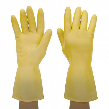 Перчатки МНОГОРАЗОВЫЕ латексные SUPER СИЛА СВЕРХПРОЧНЫЕ, бежевые, размер 7-8, M (средний), вес 96 г, Komfi, ADM, 20073
