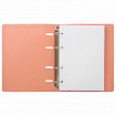 Тетрадь на кольцах А5 (180х220 мм), 120 листов, под кожу, клетка, BRAUBERG "Joy", розовый/светло-розовый, 129990