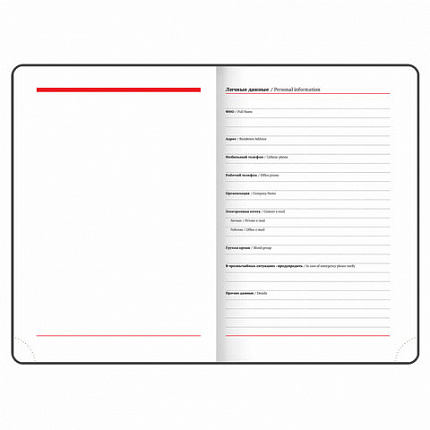 Ежедневник с магнитным клапаном недатированный, под кожу, А5, красный, BRAUBERG "Magnetic X", 113281