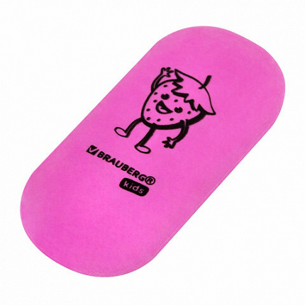 Ластик BRAUBERG KIDS "Fruits", 50х23х10 мм, пастельные цвета ассорти, 272674