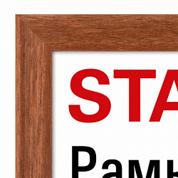 Рамка 21х30 см со стеклом, багет 16 мм, дерево, STAFF "Sonata", цвет орех, 391359