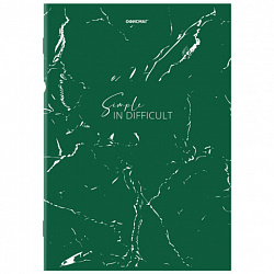 Тетрадь А4, 96 л., ОФИСМАГ скоба, клетка, обложка картон, ЗЕЛЕНАЯ, 405636