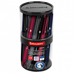 Ручка шариковая автоматическая BRAUBERG "VIVID", корпус soft-touch, СИНЯЯ, пишущий узел 0,7 мм, линия письма 0,35 мм, 144407