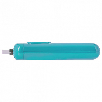 Ластик электрический BRAUBERG "JET", питание от 2 батареек ААА, 8 сменных ластиков, голубой, 229612