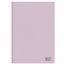 Тетрадь А4 80 л,. HATBER, гребень, клетка, Soft-touch ламинация, "Mist" (микс в спайке), 090095, 80Т4лВ1гр