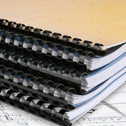 Пружины пластиковые для переплета, КОМПЛЕКТ 100 шт., 10 мм (для сшивания 41-55 л.), черные, BRAUBERG, 530813