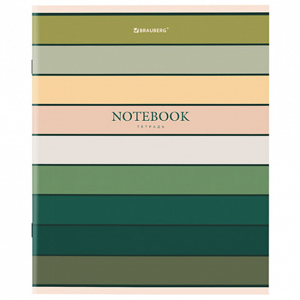 Тетрадь А5 48 л. BRAUBERG скоба, линия, обложка картон, "Classic" (микс в спайке), 404384