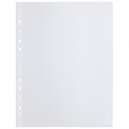 Папки-файлы перфорированные А4 BRAUBERG "EXTRA 700", КОМПЛЕКТ 50 шт., матовые, ПЛОТНЫЕ, 70 мкм, 229667