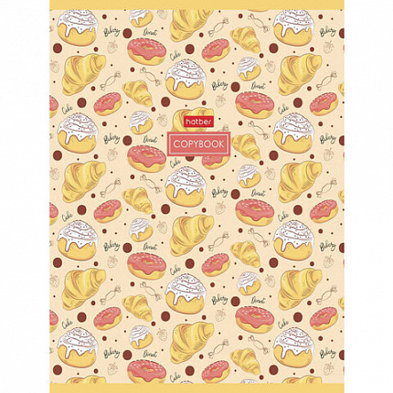 Тетрадь А5, 96 л., HATBER, скоба, клетка, обложка картон, "Good food", 96Т5В1