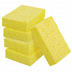 Губки для посуды 110х70х20 мм, ЦЕЛЛЮЛОЗНЫЕ, КОМПЛЕКТ 5 штук, желтые, LAIMA, 700259