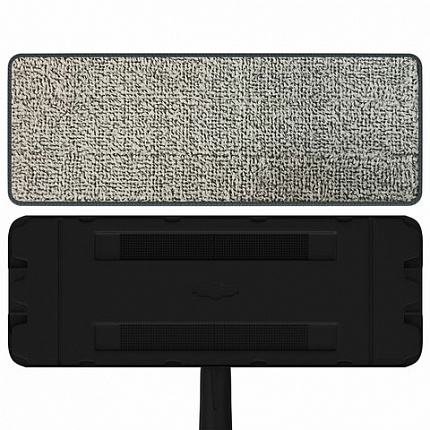 Швабра с отжимом и ведром 10л/7л двухкамерное, 2 насадки микрофибра, карманы с 2-х сторон, рукоятка 134-154см черный AltaMop L, LAIMA,609151