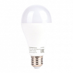 Лампа светодиодная SONNEN EXTRA, 20 (150) Вт, Е27, груша, нейтральный белый, 30000 ч, LED A65-20W-4000-Е27, 457899