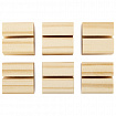 Ценникодержатель деревянный (ценники, реклама, фото) 3,5х3,5х3,5 см, КОМПЛЕКТ 6 шт., BRAUBERG, 291311