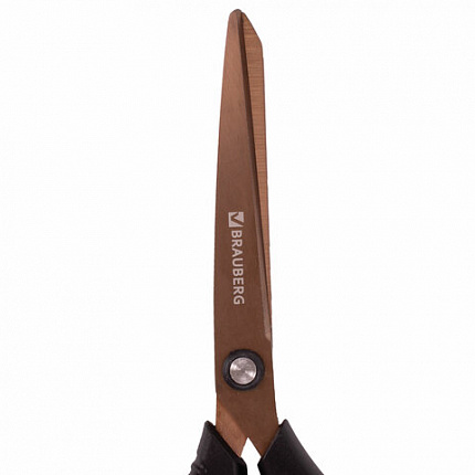 Ножницы BRAUBERG "Heavy Duty", 210 мм, суперпрочные, титановое покрытие, 2-сторонняя заточка, 236790