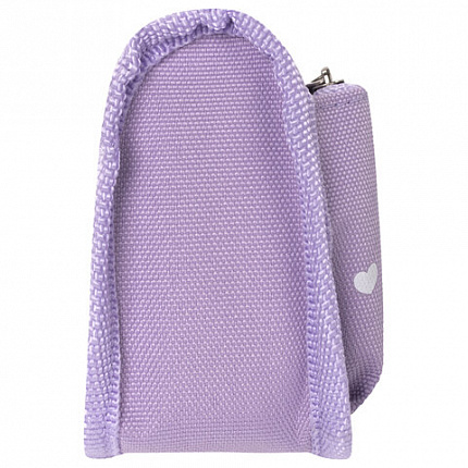 Пенал мягкий BRAUBERG, 2 отделения, полиэстер, "Heart", фиолетовый, 21х6х9 см, 270259