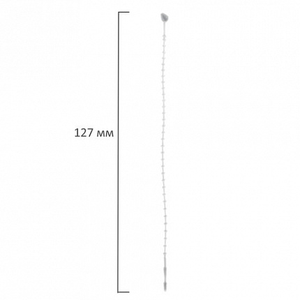 Петли для подвешивания бирок, регулируемые, 127 мм, комплект 1000 шт., BRAUBERG, 291047