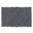 Коврик входной ворсовый влаго-грязезащитный 120х150 см, толщина 7 мм, ребристый, серый, LAIMA, 602875