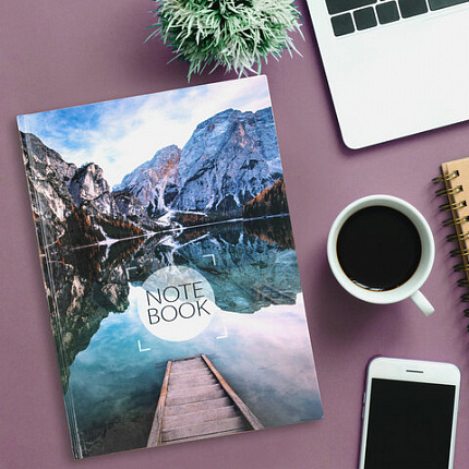 Блокнот БОЛЬШОЙ ФОРМАТ 205х290 мм А4, 128 л., твердый, клетка, STAFF, "Путешествие", 114406, 111595