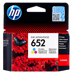 Картридж струйный HP (F6V24AE) DeskJet 2135/3635/3835/4535/4675/1115, №652, цветной, оригинальный ресурс 200 стр.