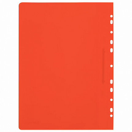 Скоросшиватель пластиковый с перфорацией BRAUBERG EXTRA, А4, 140/180 мкм, красный, 272898