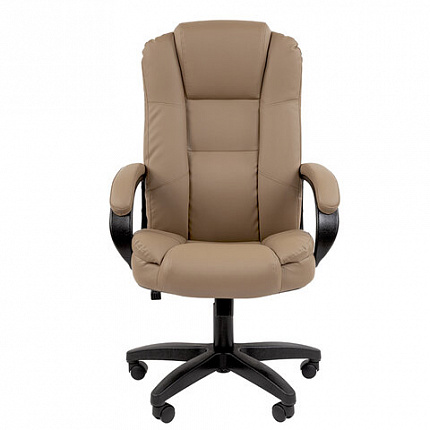 Кресло офисное Chairman CH 600 LT, экокожа, бежевое, 7158660