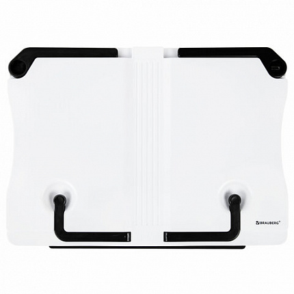 Подставка для книг и учебников BRAUBERG White, регулируемый наклон, ABS-пластик, 238063