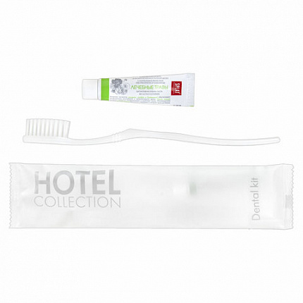 Зубной набор КОМПЛЕКТ 300 шт., HOTEL COLLECTION (зубная щётка + зубная паста 5 г), саше, флоупак, 81646, 00-00027999