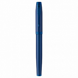 Ручка перьевая PARKER "IM Professionals Monochrome Blue", синий металлик, нержавеющая сталь, синяя, 2172964