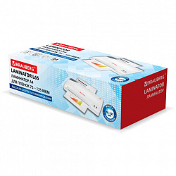 Ламинатор BRAUBERG L65, формат А4, толщина пленки 1 сторона 75-125 мкм, скорость 51 см/мин., 531352