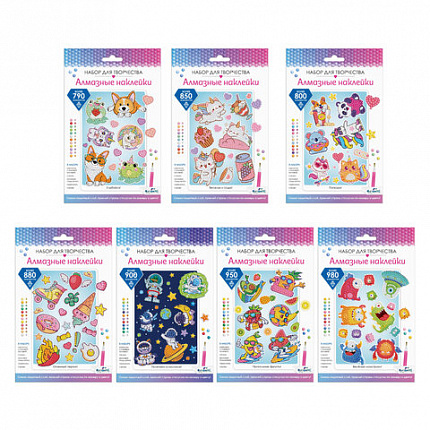 Набор для творчества "Алмазные наклейки", АССОРТИ, ORIGAMI, 08702