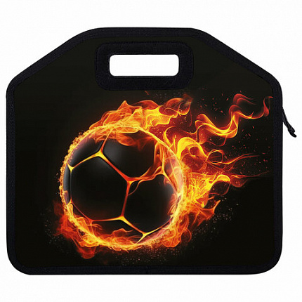 Папка-сумка ЮНЛАНДИЯ, 1 отделение, фетровые ручки, 34х30х11 см, "Fire ball", 273381