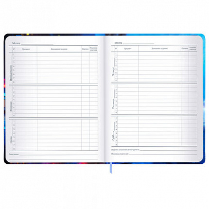 Дневник 1-11 класс 48 л., твердый, BRAUBERG, матовая ламинация, резинка, закладка-ляссе, с подсказом, "Футбол", 107235