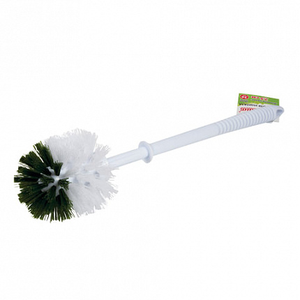 Ершик для унитаза без подставки, пластик, бело-зеленый, ЛЮБАША, 603628