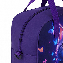 Сумка для занятий с плечевым ремнем, подкладкой BRAUBERG KIDS с ручками, 35x25x15 см, "Любознательный кот", 273291