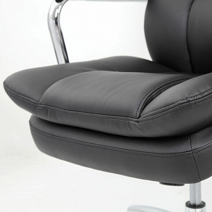 Кресло офисное BRABIX PREMIUM "Amadeus EX-507", экокожа, хром, черное, 530879