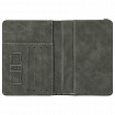 Обложка для паспорта и документов с защитой от считывания, 9 карманов, резинка, экокожа, графитовая, BRAUBERG, 238753