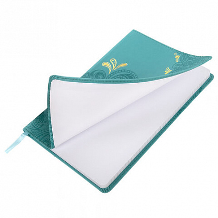 Блокнот А5 (148х218 мм), BRAUBERG "Orient", 128 л., кожзаменитель с тиснением, клетка, ассорти, 125236